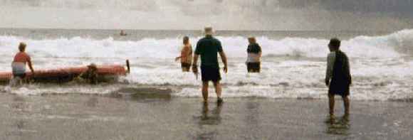 Gary, Rusty, Andy and Doug T. watch as Jodi helps Maghna recover her dignity