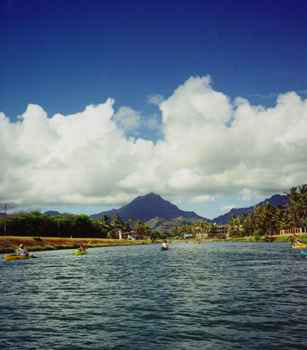 Looking back up Kainui Canal with Konahuanui in background.