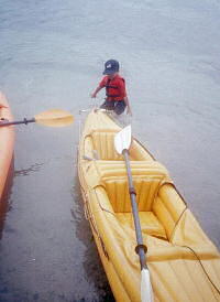 Kevin's son launches their Semperit inflatable